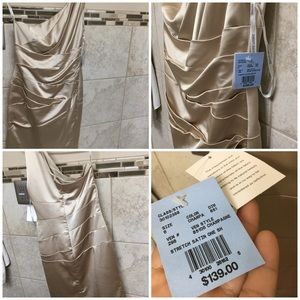 NWT David's Bridal Size 6 Champagne Dress item#6